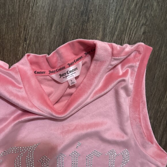 Juicy Couture Sleepwear Pink Tank Top 2 Piece Pajama Set Size L Exc Condition - Picture 6 of 16
